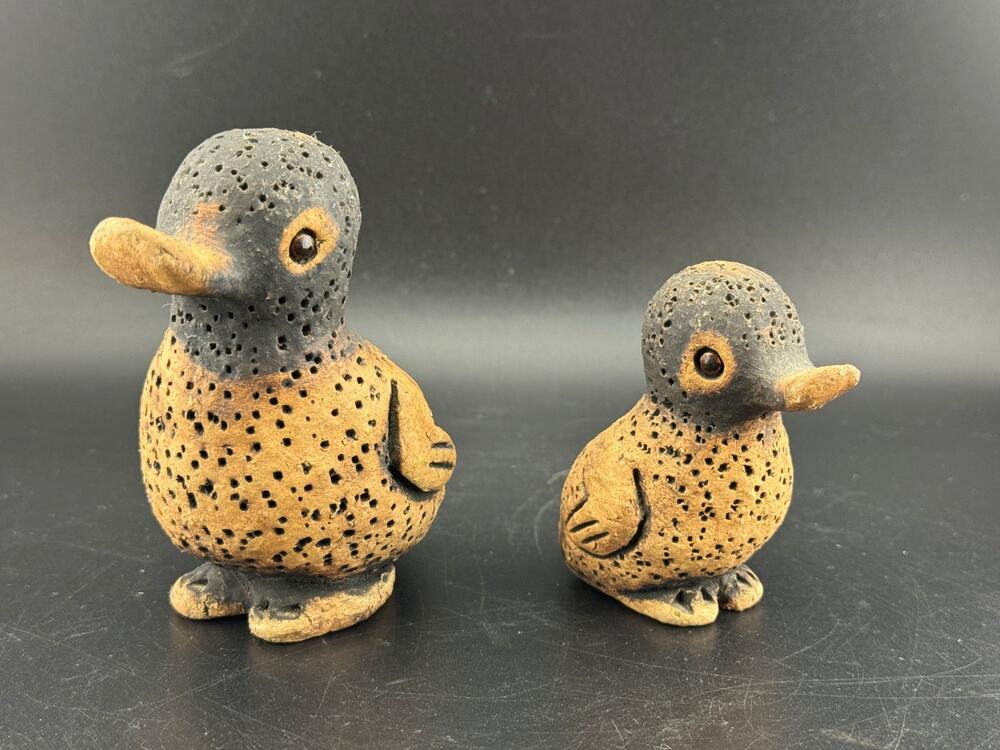 Pair of Signed Hans Warta Studio Pottery Ducks